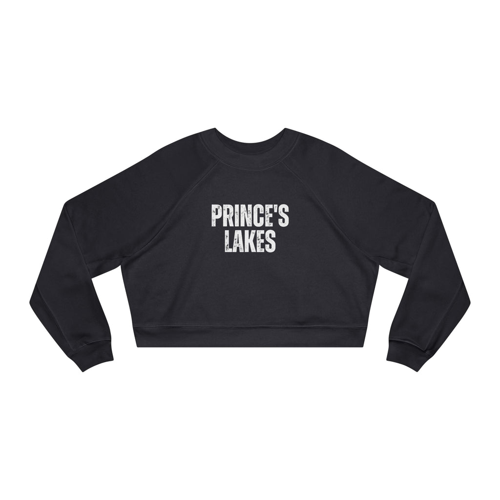 Cropped Pullover — 'Prince's Lakes' Minimal White Fleece for Women
