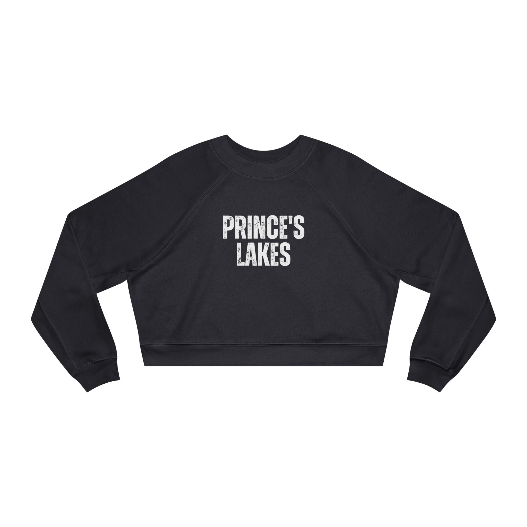 Cropped Pullover — 'Prince's Lakes' Minimal White Fleece for Women