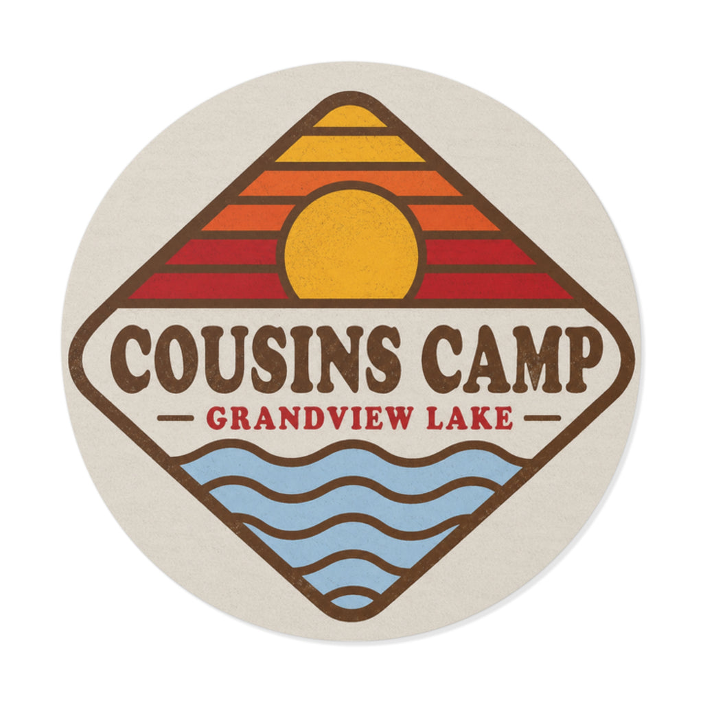 Cousins Camp Grandview Lake Round Vinyl Sticker