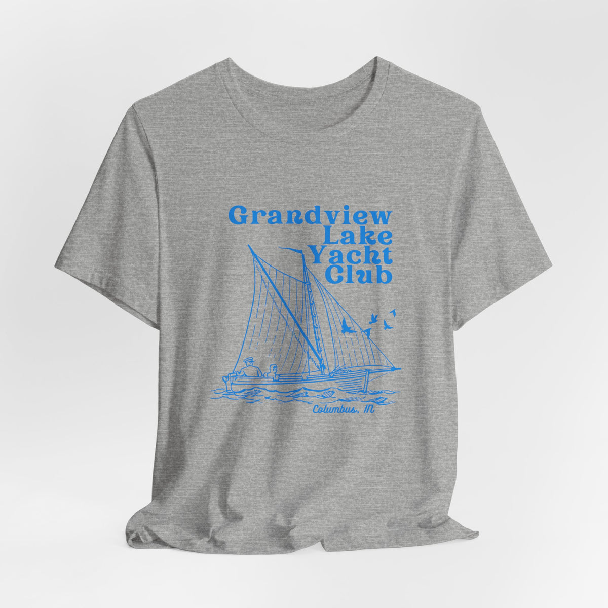 Sailboat Tee – "Grandview Lake Yacht Club" Vintage Boating T-Shirt