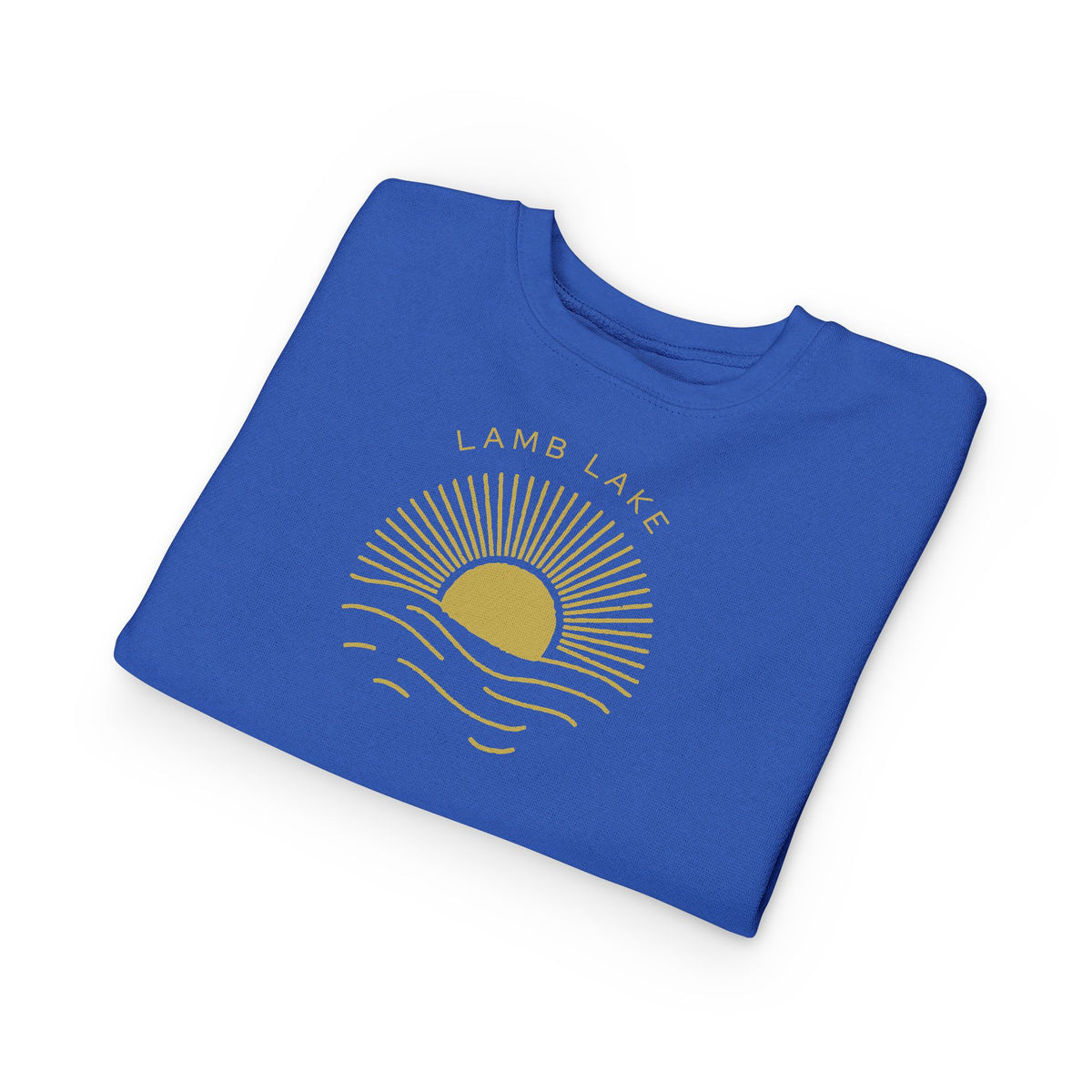 Toddler Sweatshirt - 'Lamb Lake' Sunrise Graphic Pullover for Kids