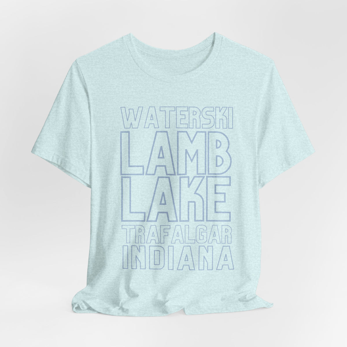 Lamb Lake Columbus Indiana Waterski Tee — Vintage Beach Town T‑Shirt