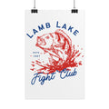 Rolled Poster — Lamb Lake Fight Club Vintage Bass Fishing Art Print
