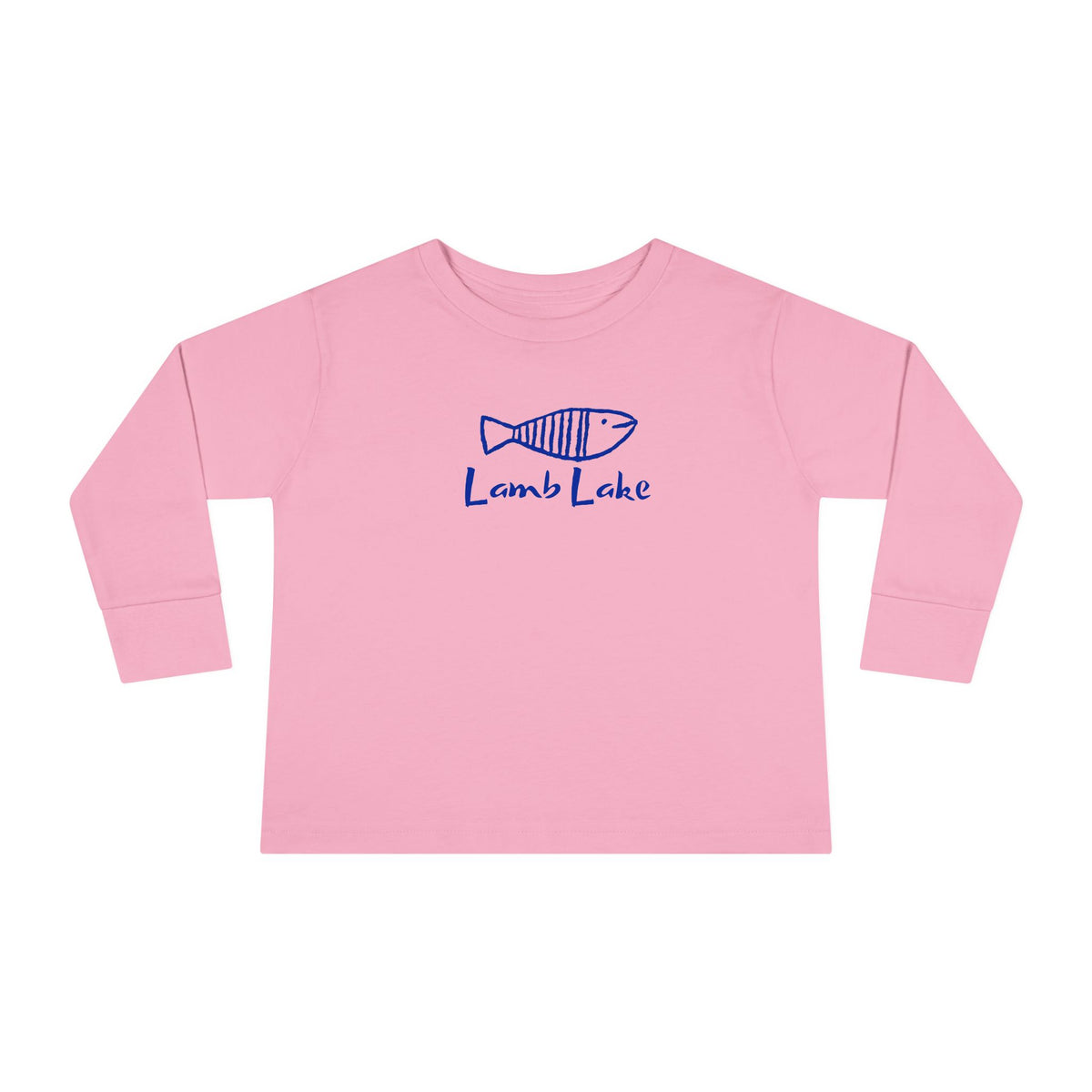 Toddler Long Sleeve Tee — "Lamb Lake" Hand-Drawn Fish Graphic