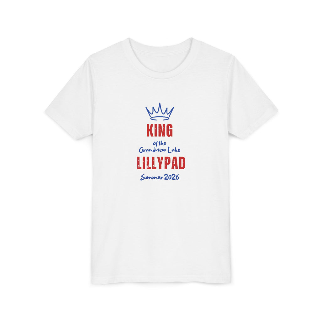 King of the Grandview Lake Lillypad Youth Tee — Cute Summer 2026 Kids Shirt