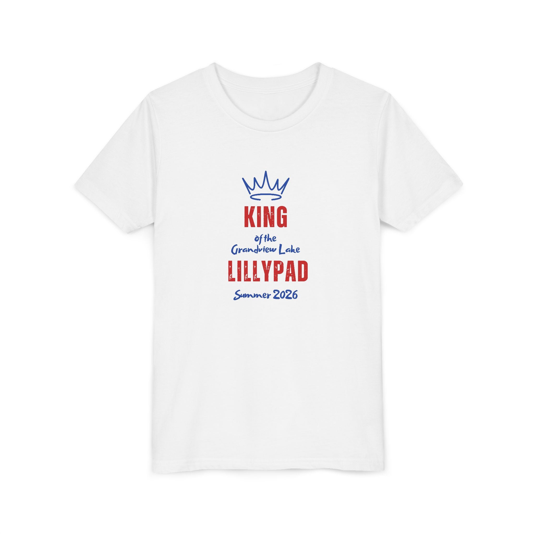 King of the Grandview Lake Lillypad Youth Tee — Cute Summer 2026 Kids Shirt