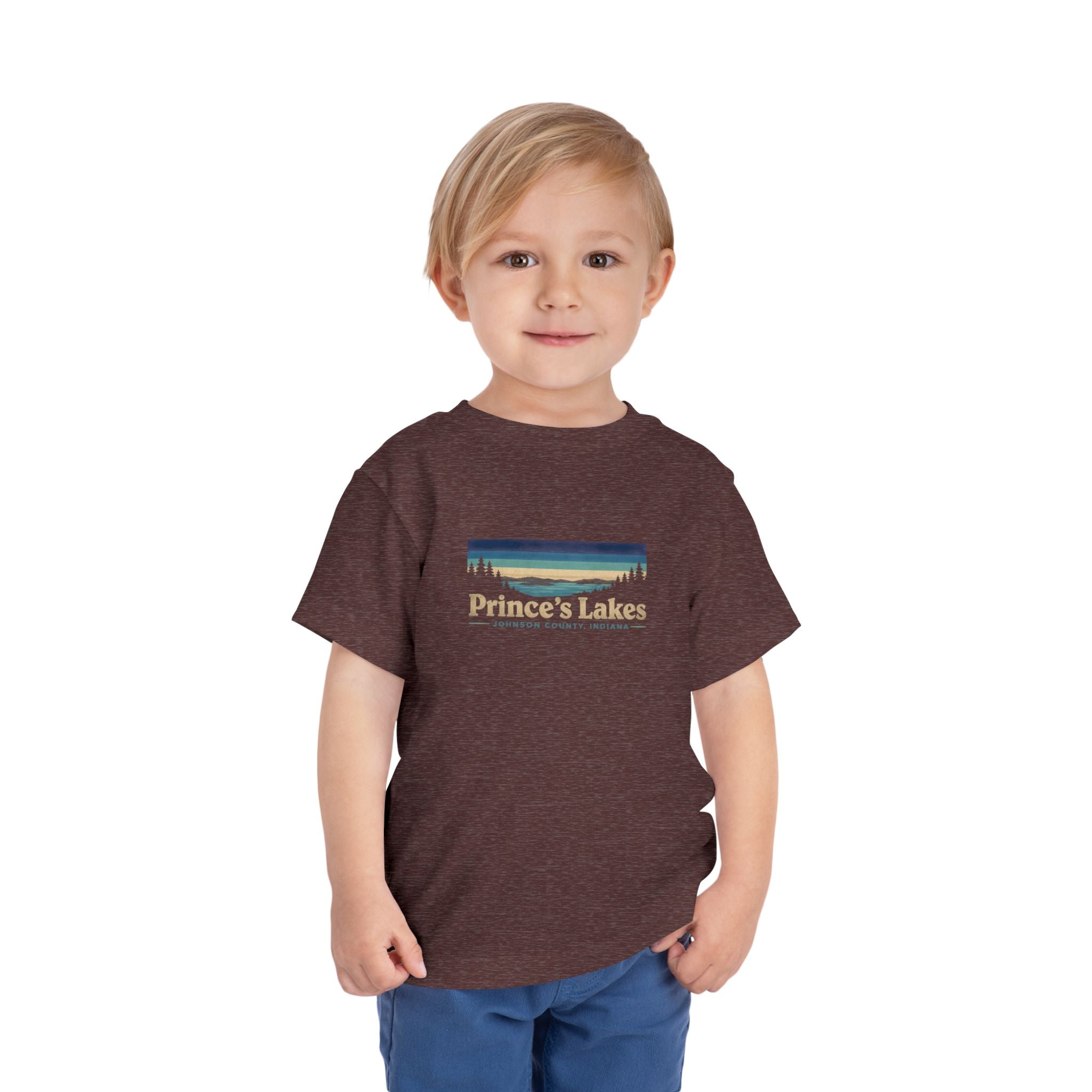 Toddler Tee - "Prince's Lakes" Retro Sunset Graphic
