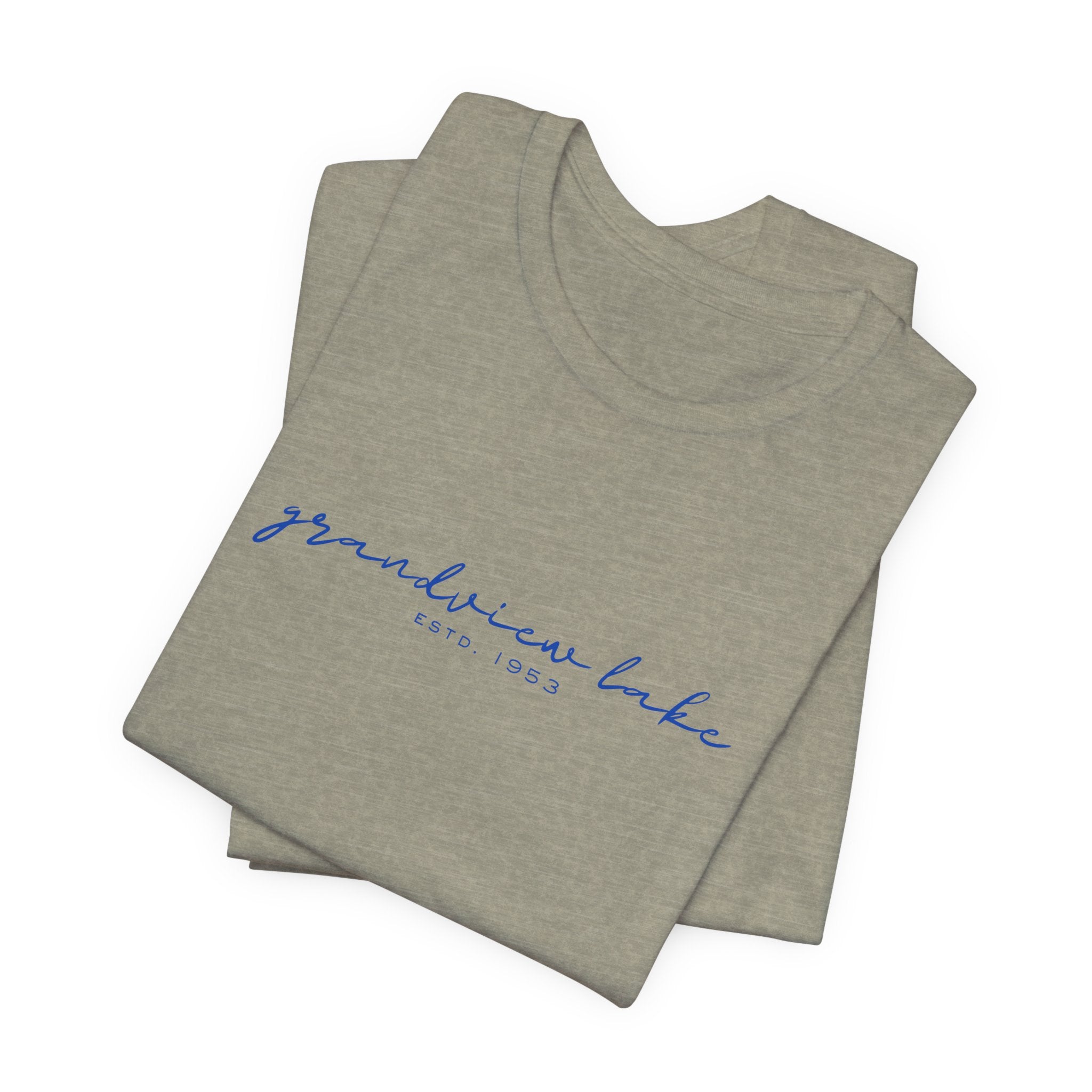 Script "grandview lake" Unisex Jersey Short Sleeve Tee