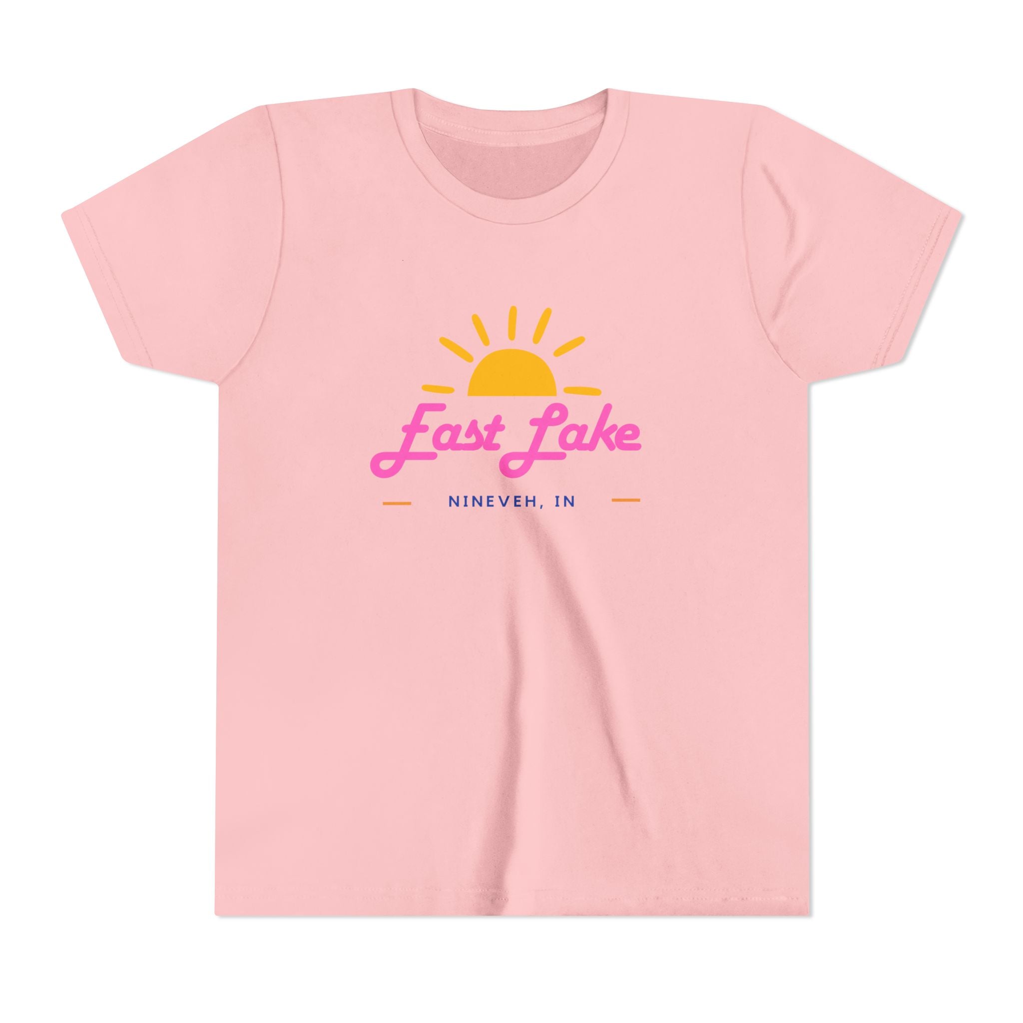 Youth Tee — East Lake Retro Sunset Kids Shirt (East Lake, IN)