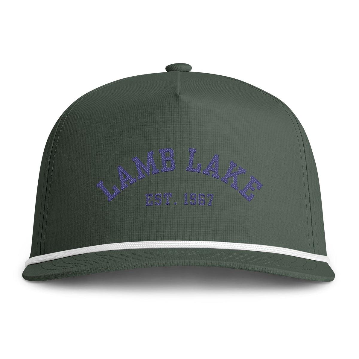 Sunwashed Rope Cap - 'LAMB LAKE' est. 1967 Embroidered Trucker Hat