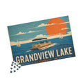 Grandview Lake Boating Sunset Puzzle — Columbus, IN Lake Scene (1014 pc)