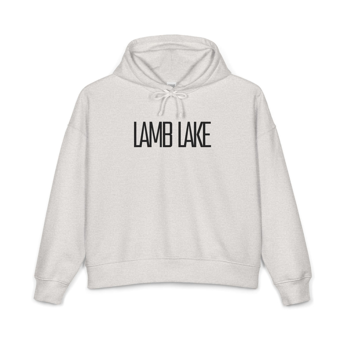 Lamb Lake Organic Women's Hoodie — Black 'Lamb Lake' Cozy Pullover