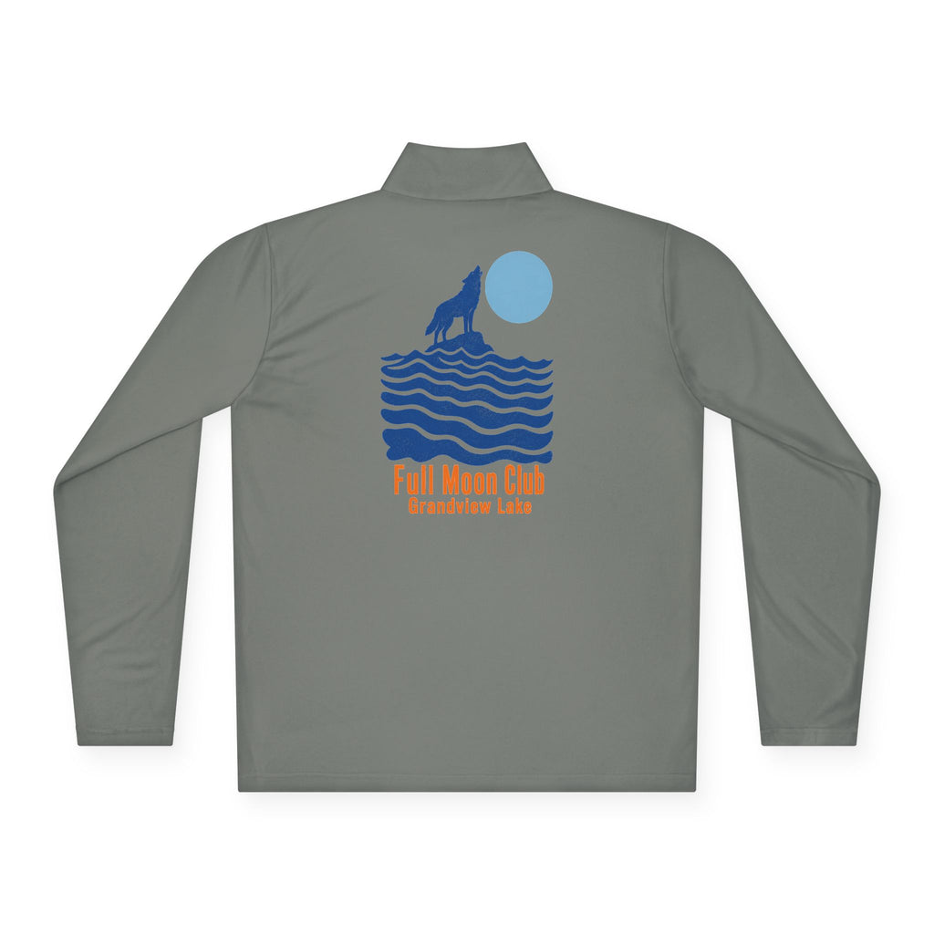 Grandview Quarter-Zip Pullover — Full Moon Club Branded Live Wolf Design