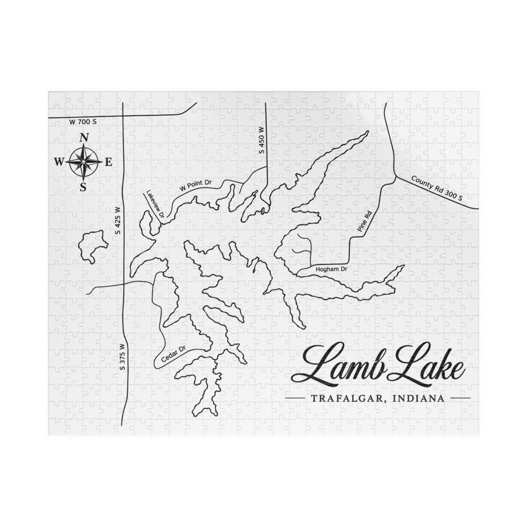 Lamb Lake Map Puzzle — Trafalgar, Indiana Jigsaw (520 pcs)