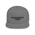 Grandview Lake Flat Bill Snapback Hat — Retro Embroidered Lake Cap