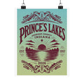 Prince's Lakes Indiana 2026 Commemorative Lake Poster — Matte Vertical Wall Art