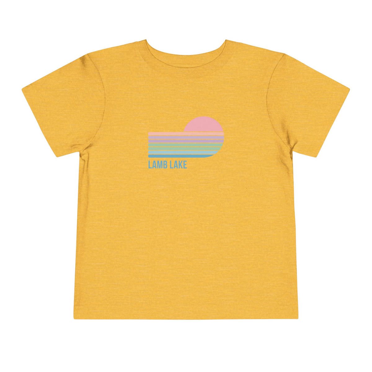 Toddler Tee - Retro Heart Sunset "Lamb Lake"
