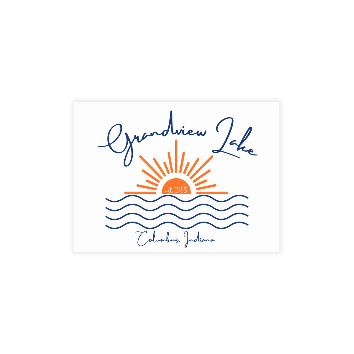 Postcard Bundles (envelopes not included) - Grandview Lake Script Sunset over Water