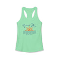 Women's Ideal Racerback Tank- Sun over Water "Prince's Lakes" Script