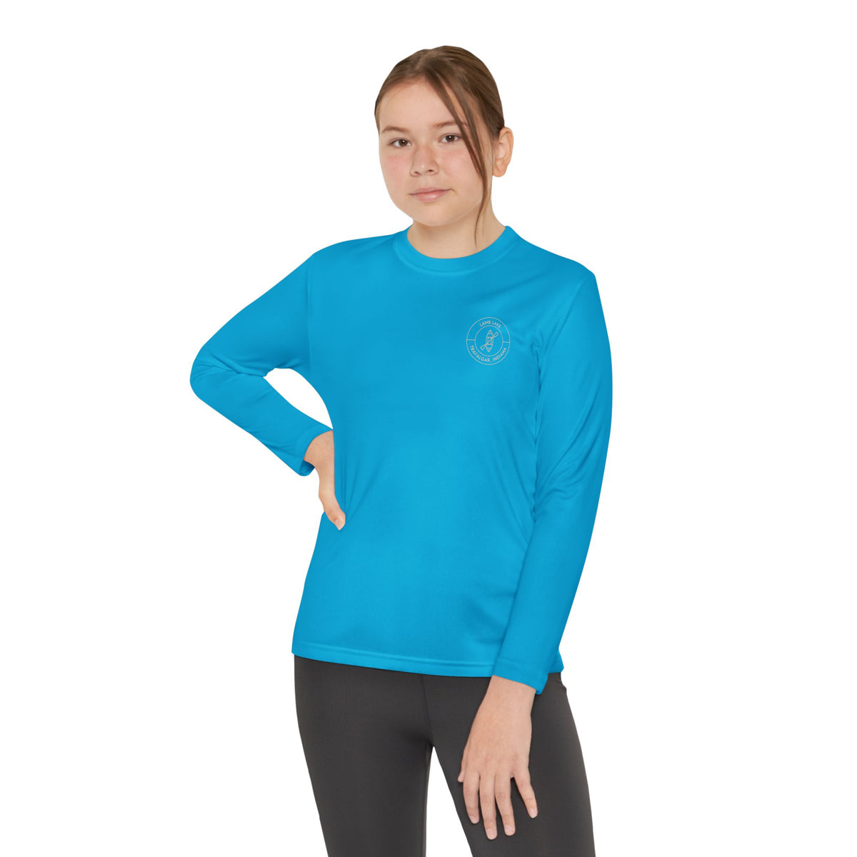 Youth Long Sleeve Tee - Lamb Lake Kayak Logo