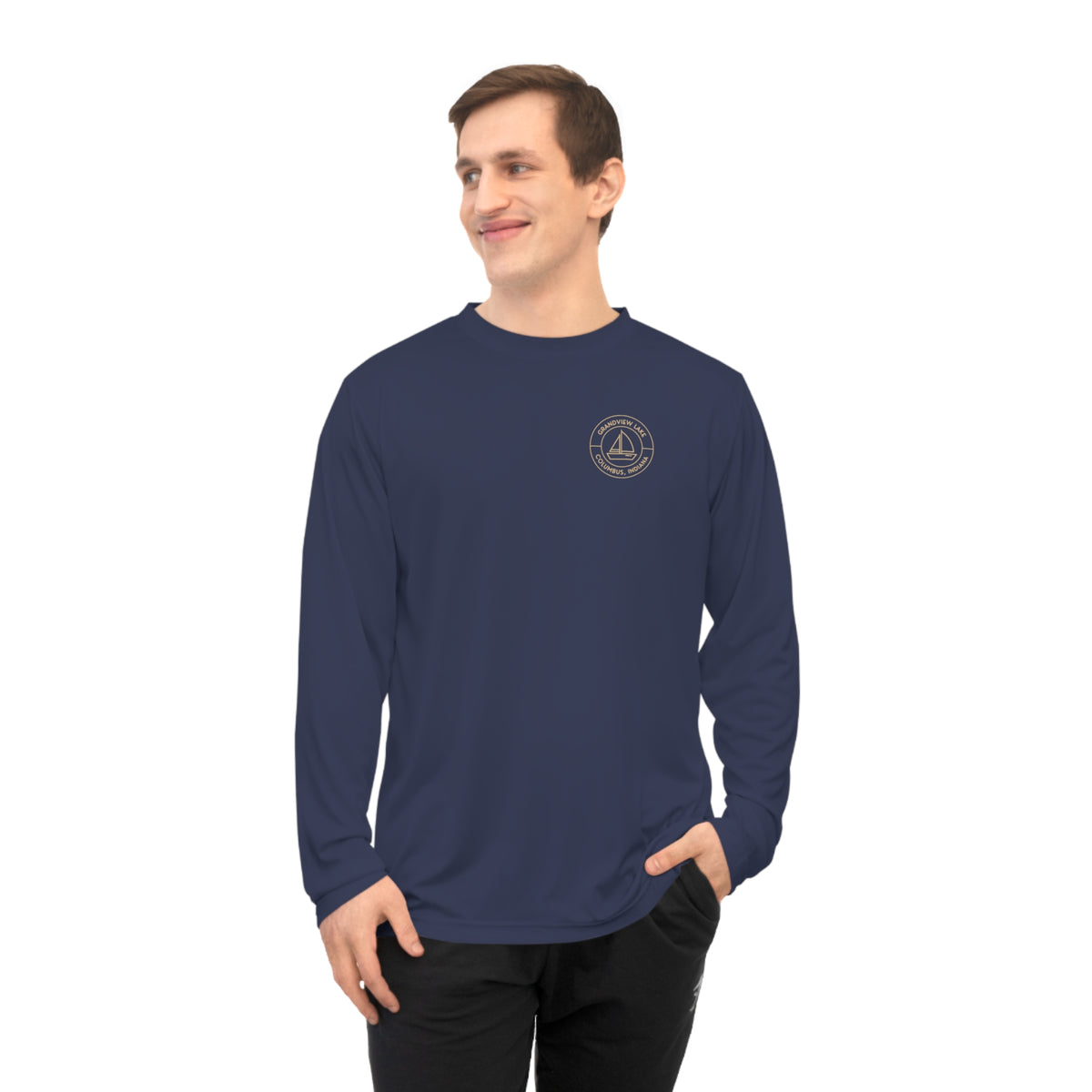 Performance Long Sleeve Shirt — Sailboat Grandview Lake Logo