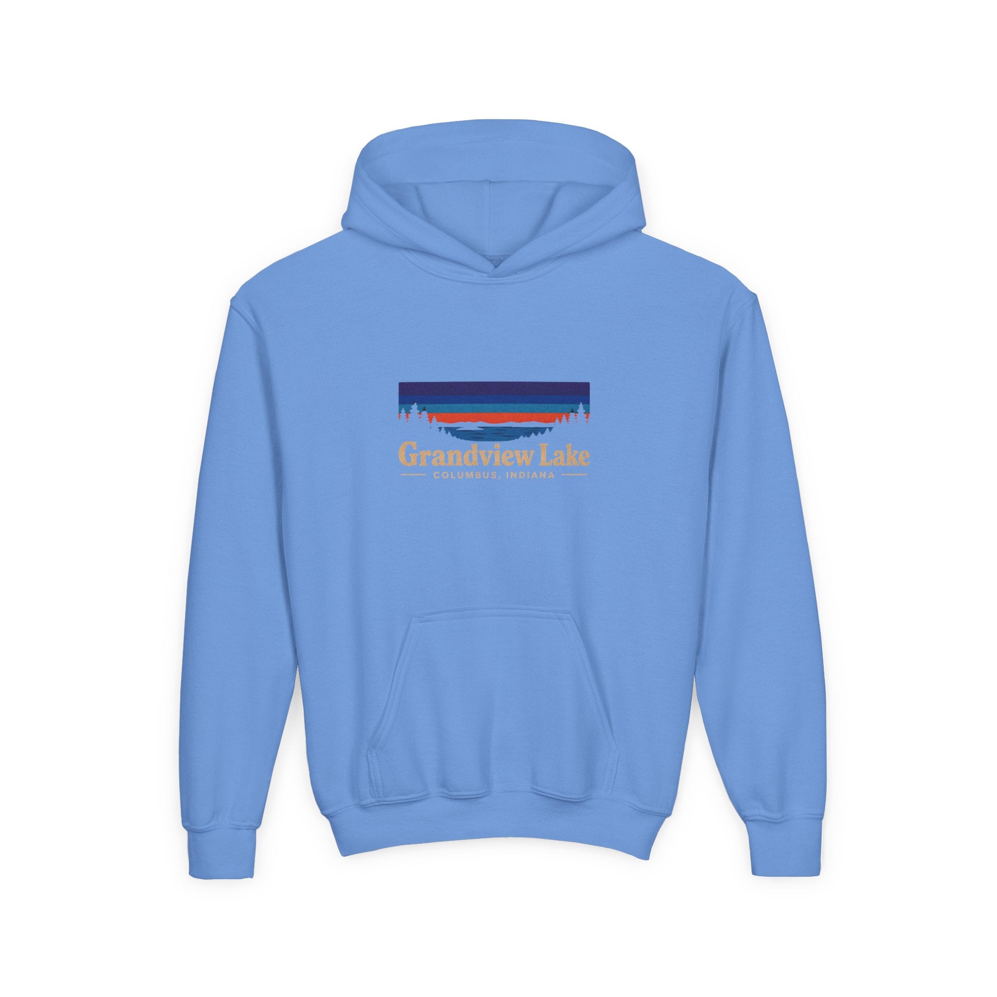 Youth Hoodie - Grandview Lake Sunset Logo