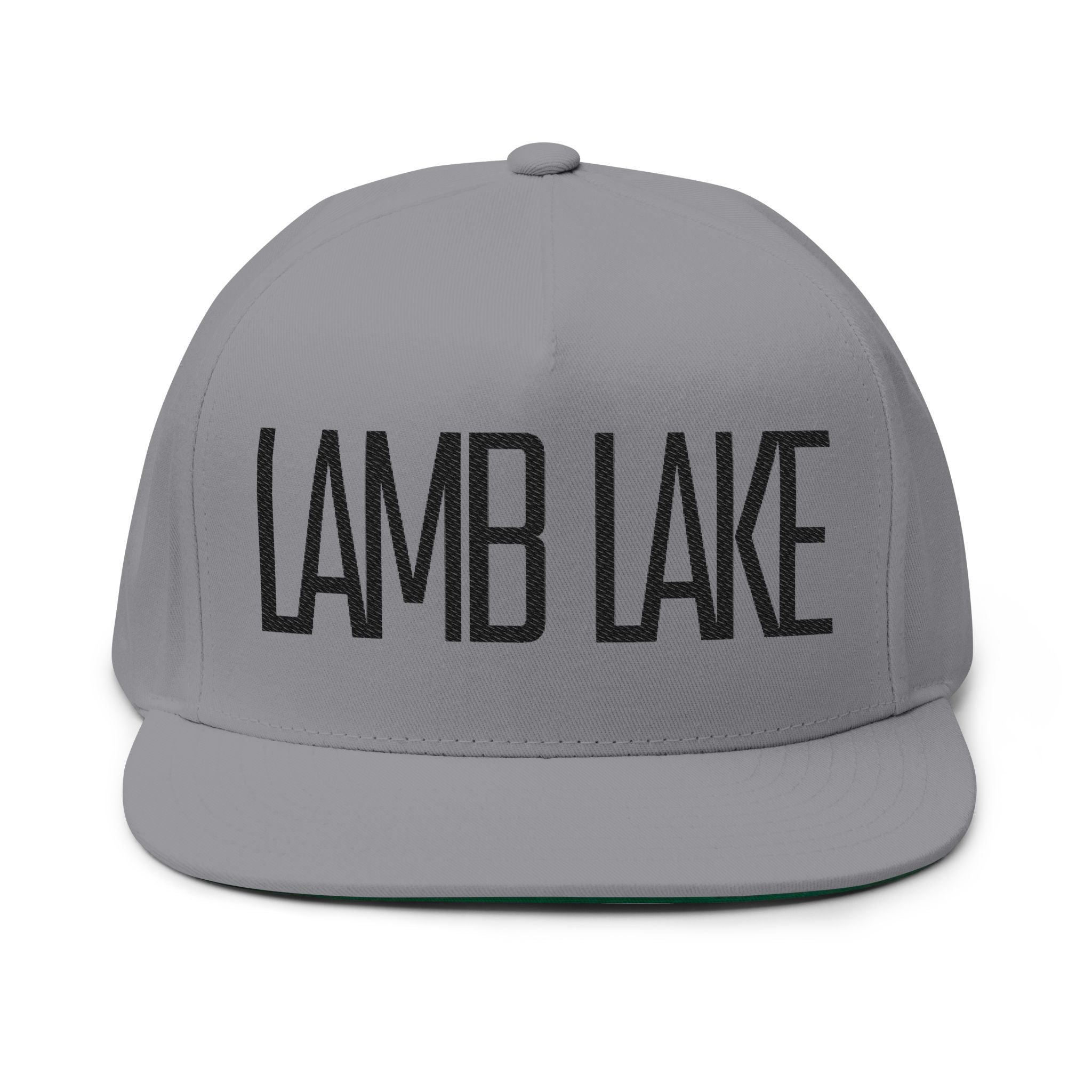 LAMB LAKE Embroidered Flat Bill Cap