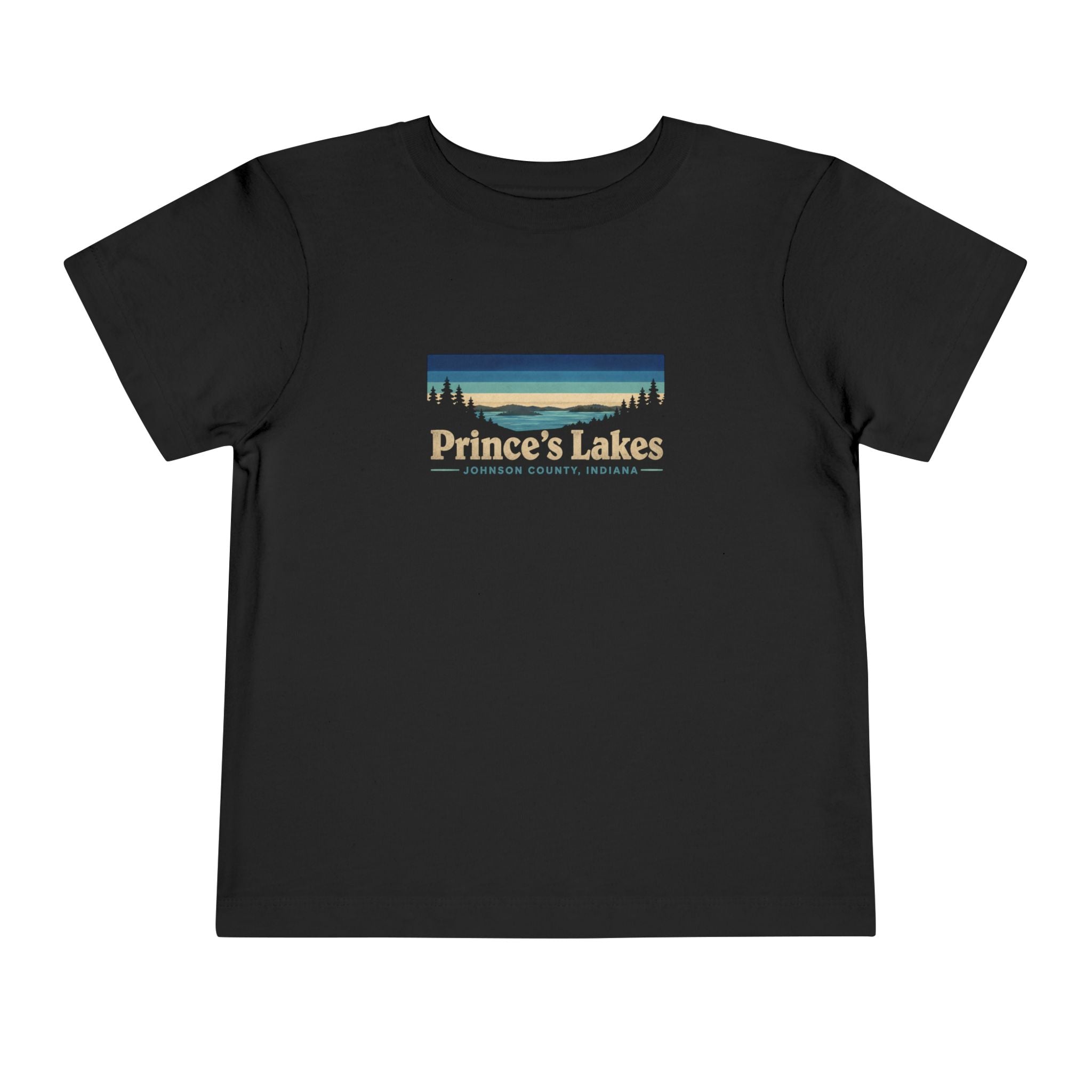 Toddler Tee - "Prince's Lakes" Retro Sunset Graphic
