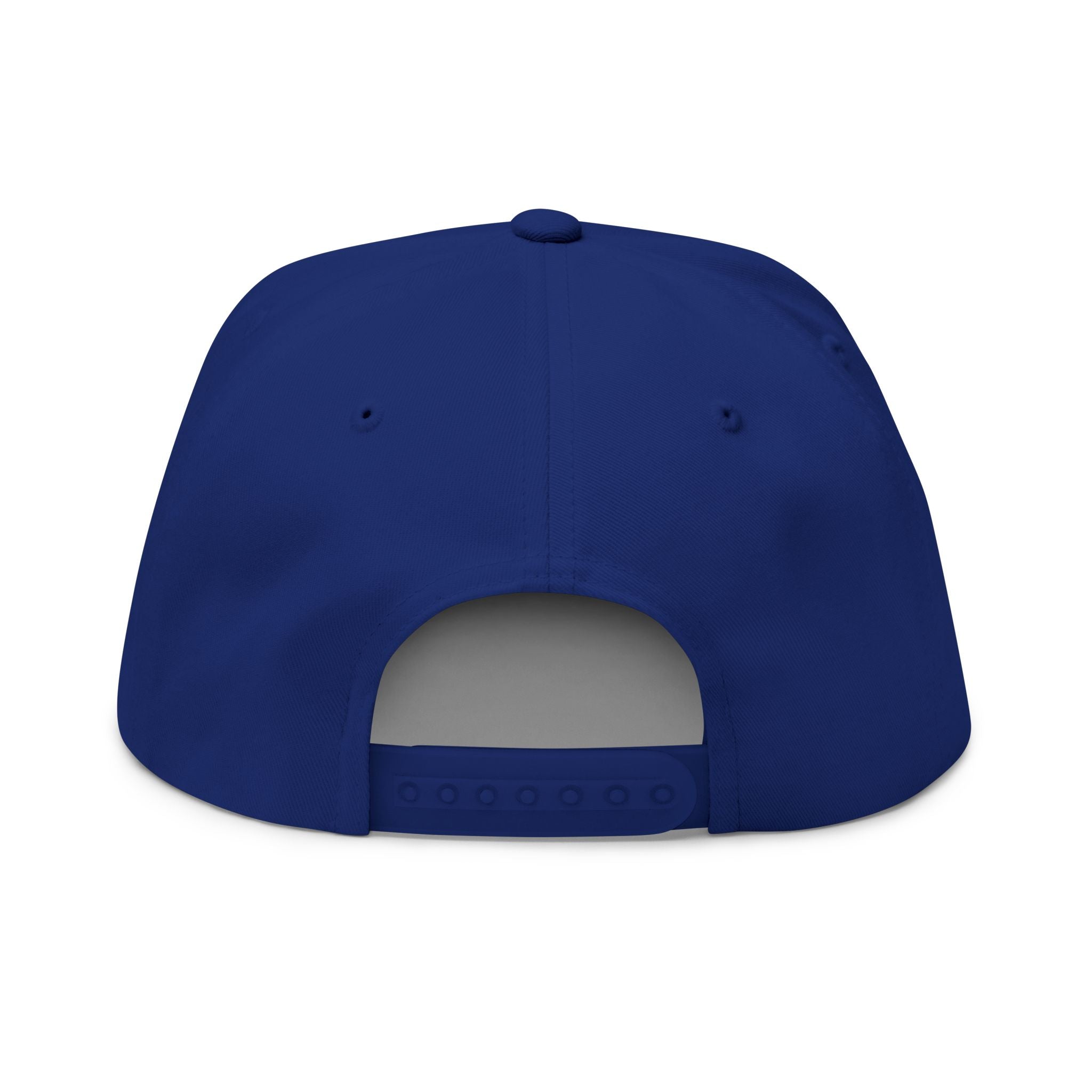 Grandview Lake White Embroidered Flat Bill Cap — Fishing & Lake Life Snapback
