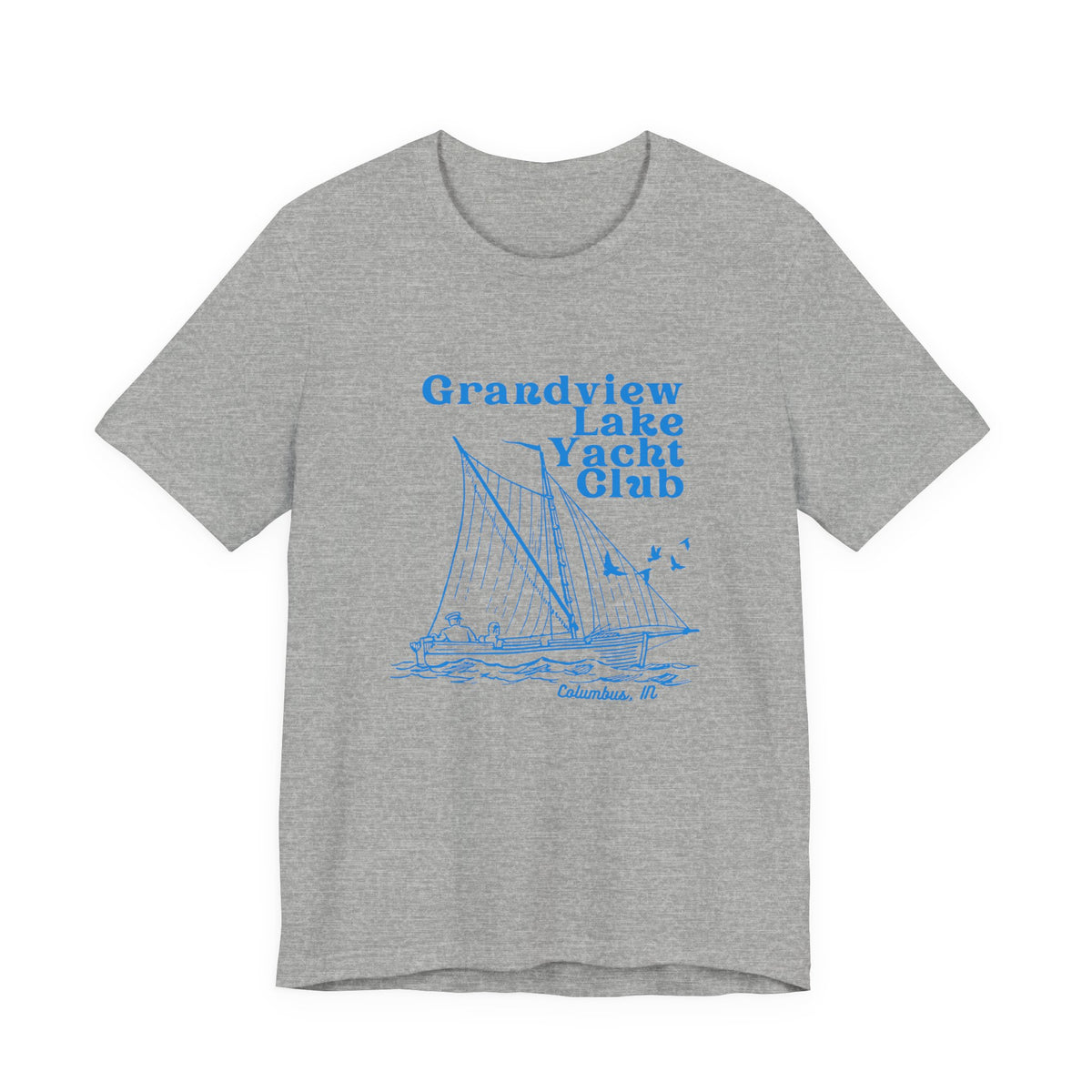 Sailboat Tee – "Grandview Lake Yacht Club" Vintage Boating T-Shirt