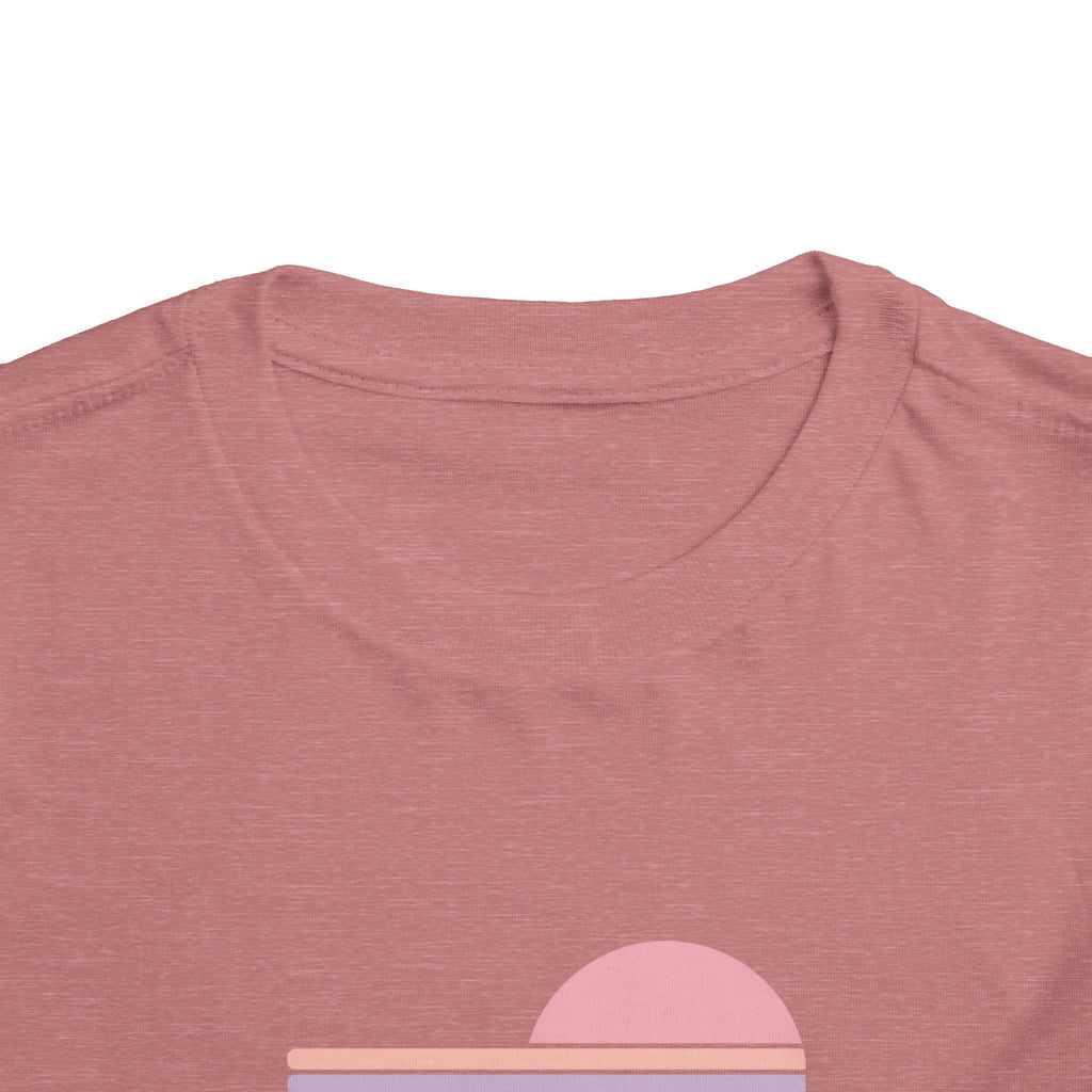 Toddler Tee - Retro Heart Sunset "Lamb Lake"