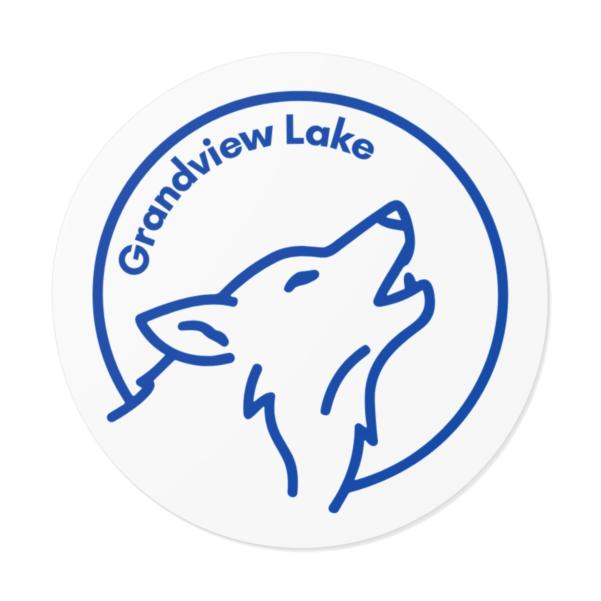 Grandview Lake Full Moon Club Round Vinyl Sticker
