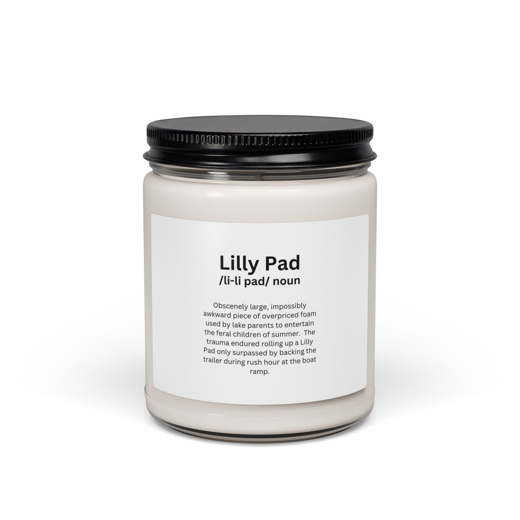 Lilly Pad Scented Soy Candle — 9oz Aromatherapy Candle with Playful Definition Label