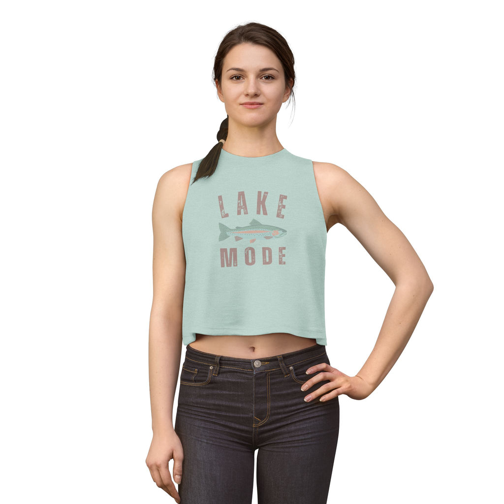 Lake Mode Women's Crop Tank Top – Fish Graphic