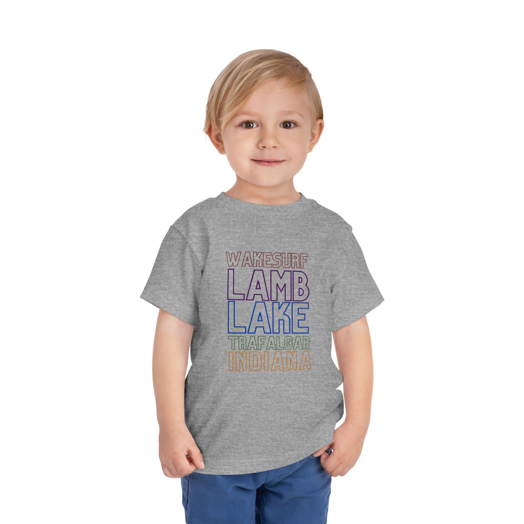 Lamb Lake Trafalgar Indiana Toddler Tee — Wakesurf Summer Shirt