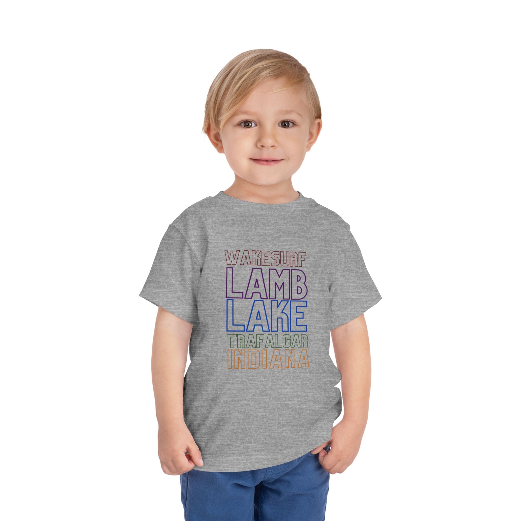Lamb Lake Trafalgar Indiana Toddler Tee — Wakesurf Summer Shirt