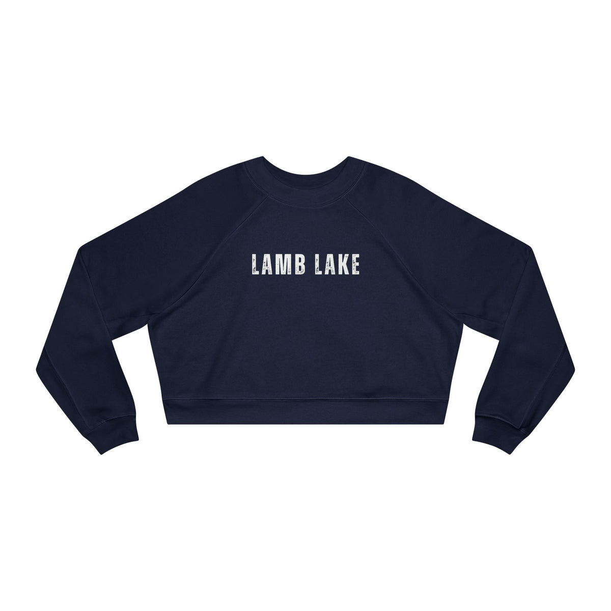 Lamb Lake Cropped Pullover — Minimal White Fleece for Women