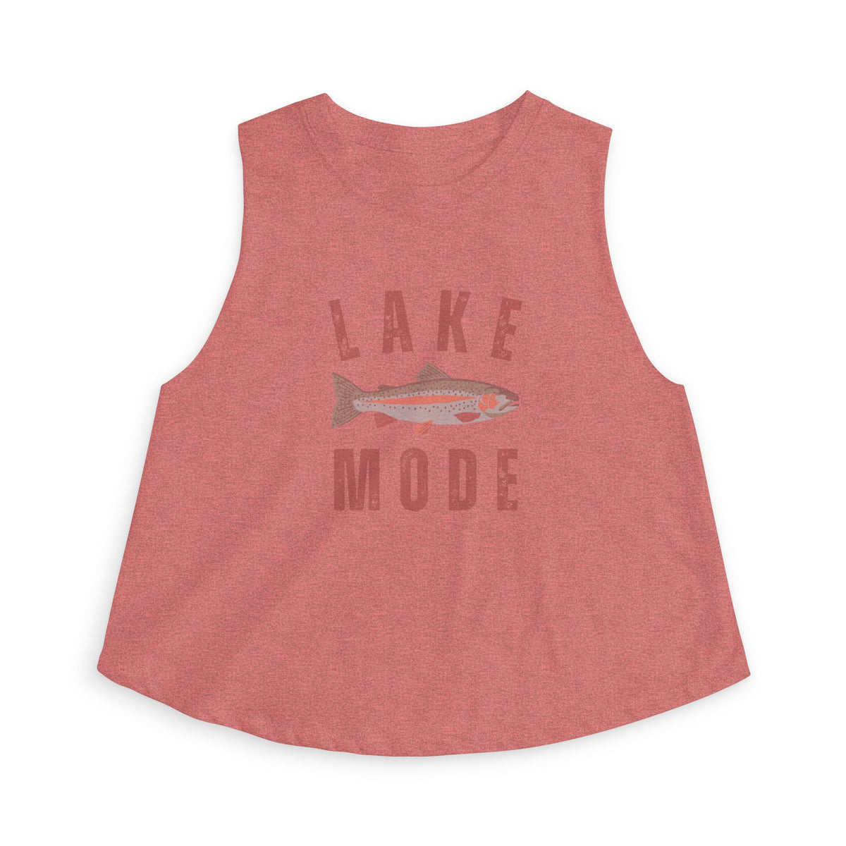 Lake Mode Women's Crop Tank Top – Fish Graphic