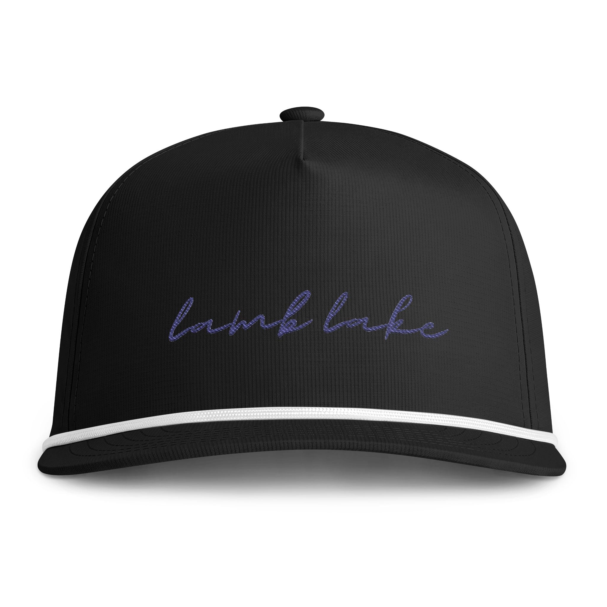 Sunwashed Rope Cap – 'Lamb Lake' Vintage Script Baseball Hat