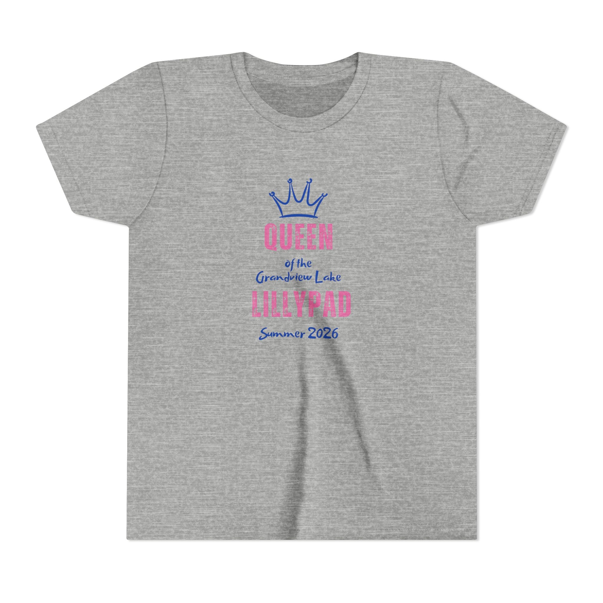 Youth Tee — "Queen of the Lillypad" Grandview Lake Crown Graphic Kids Shirt