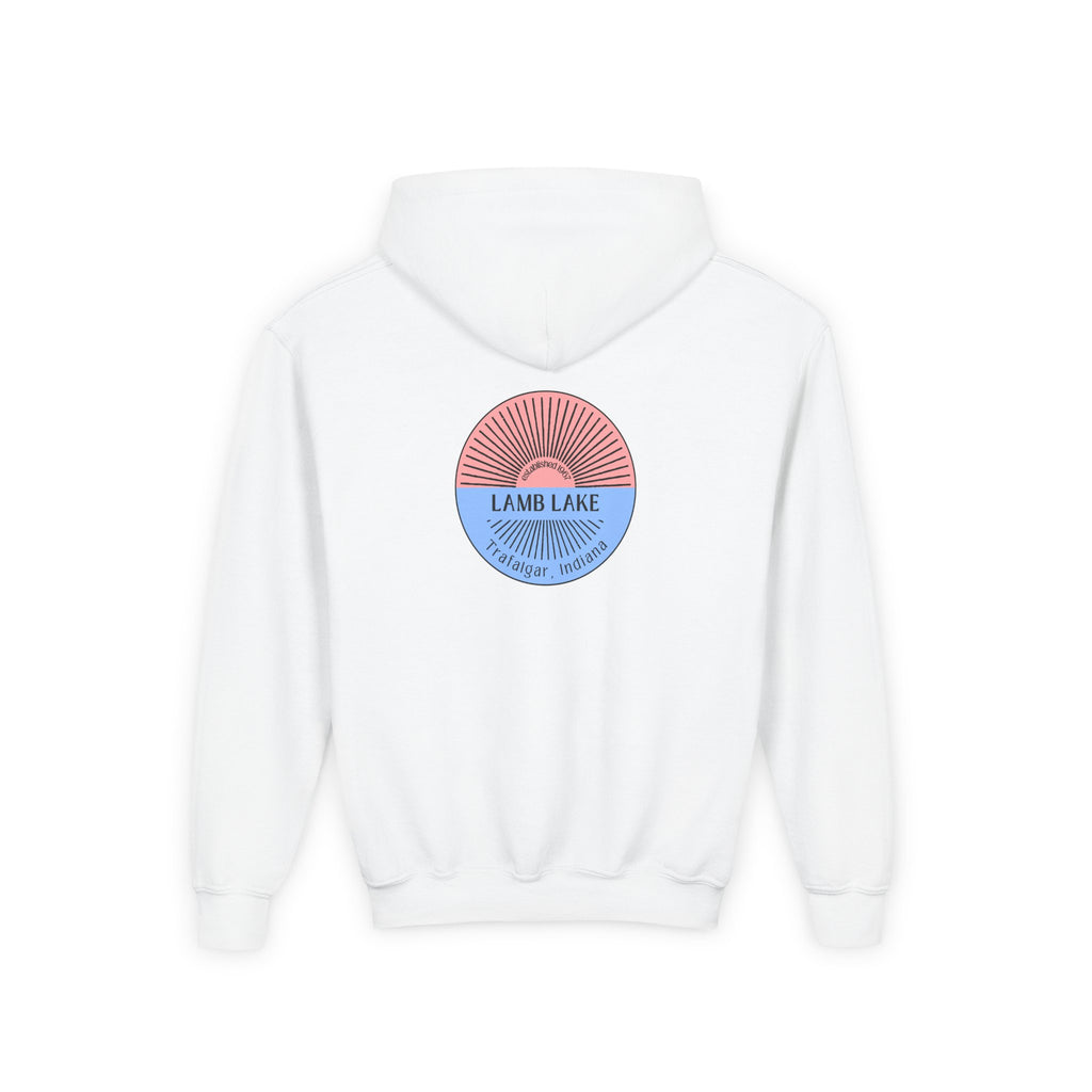 Youth Hoodie - Lamb Lake Retro Sunrise Logo Pullover