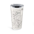 20oz Prince's Lakes Map Tumbler — Retro Minimalist Lake Map Design