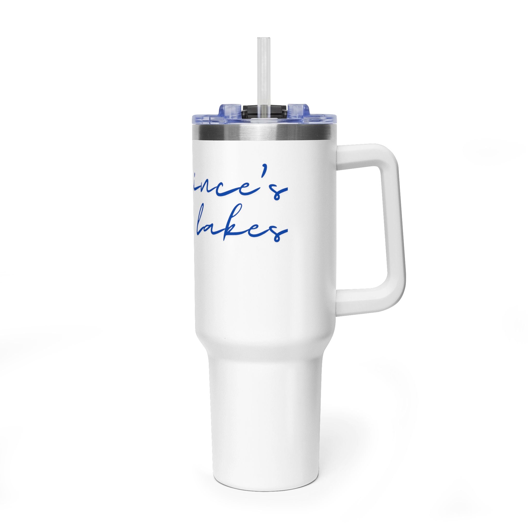 40oz Vacuum Tumbler — 'Prince Lakes' Script Insulated Travel Mug