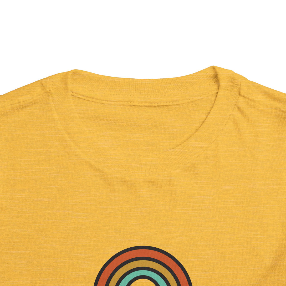 Retro Rainbow Toddler Tee — "Lamb Lake" Graphic Short Sleeve