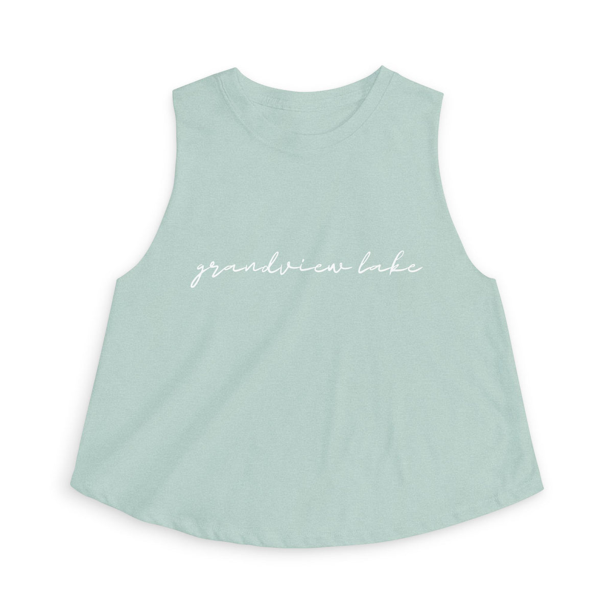 Lake Script Crop Top — 'grandview lake' Women's Casual Summer Tank