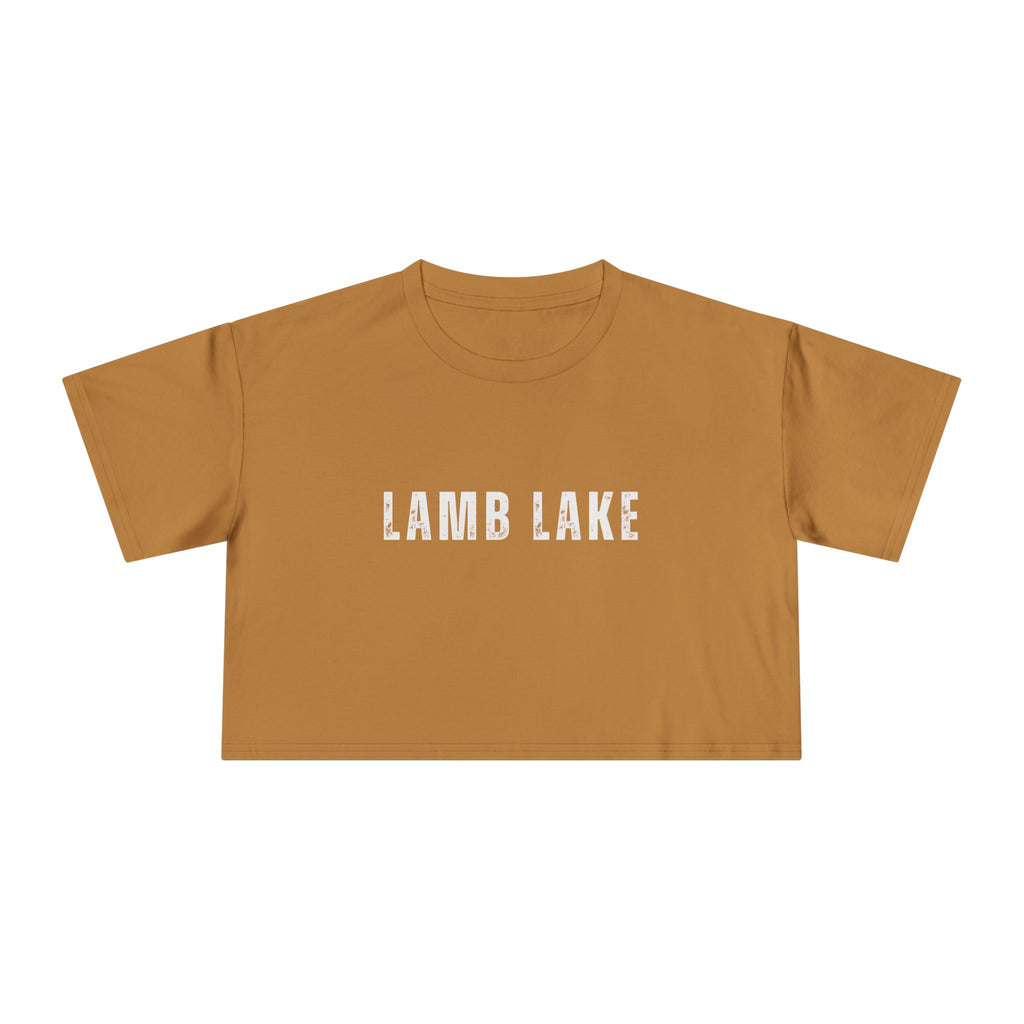 Lamb Lake Crop Tee — Women's Casual Lakeside Graphic Top