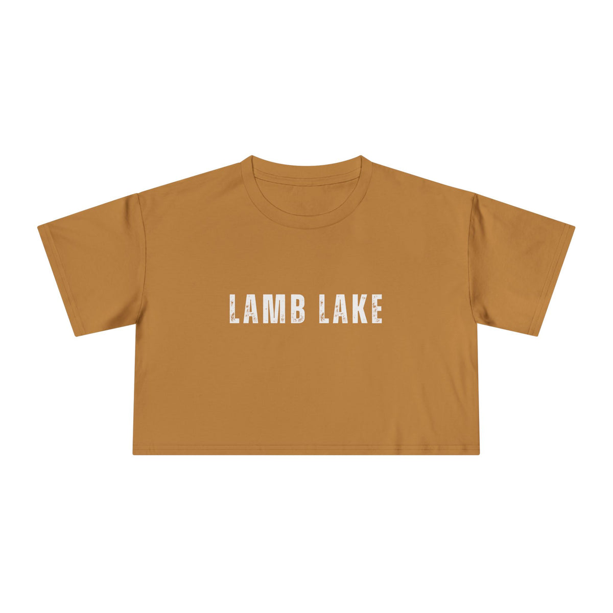 Lamb Lake Crop Tee — Women's Casual Lakeside Graphic Top
