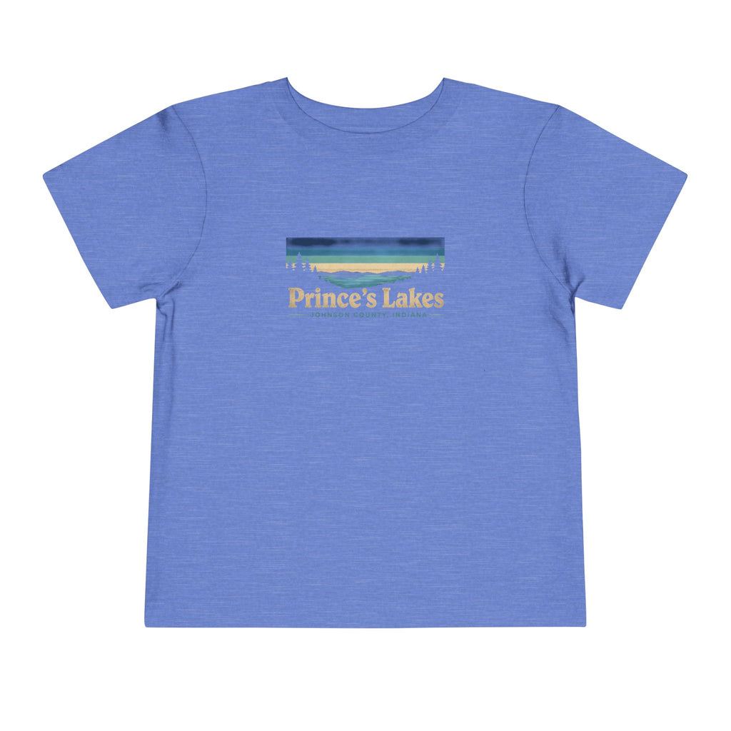 Toddler Tee - "Prince's Lakes" Retro Sunset Graphic