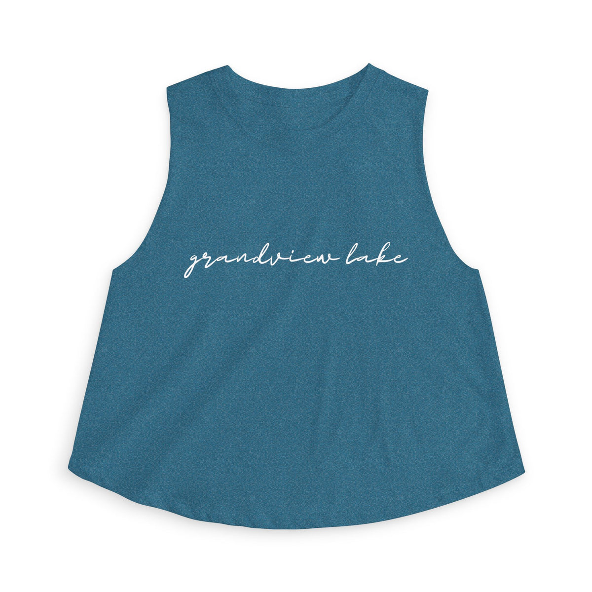 Lake Script Crop Top — 'grandview lake' Women's Casual Summer Tank