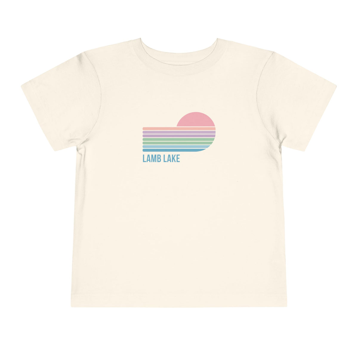 Toddler Tee - Retro Heart Sunset "Lamb Lake"